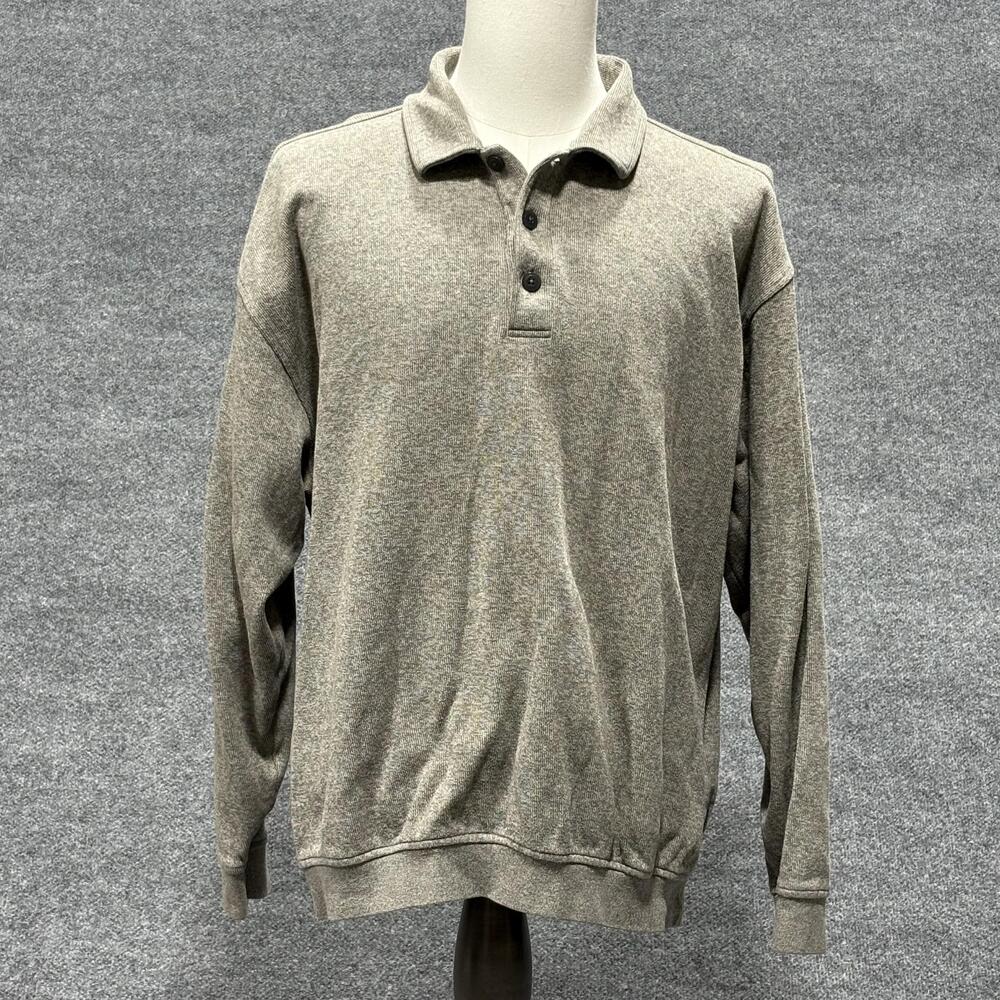 Ashworth Sweater Mens 2XL Beige Cashmere Touch Cotton Golf Pullover Knit